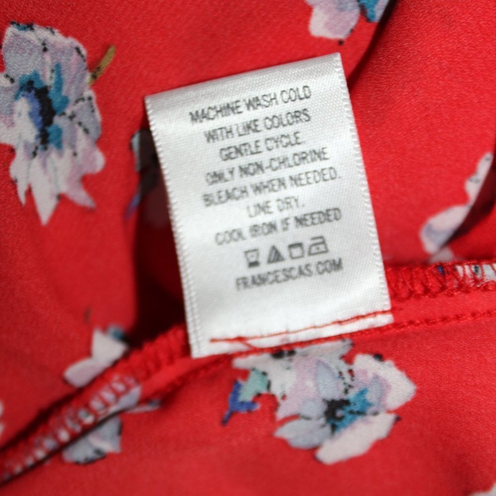 Blue Rain Strappy Red, White and Blue Floral Top - Picture 9 of 12